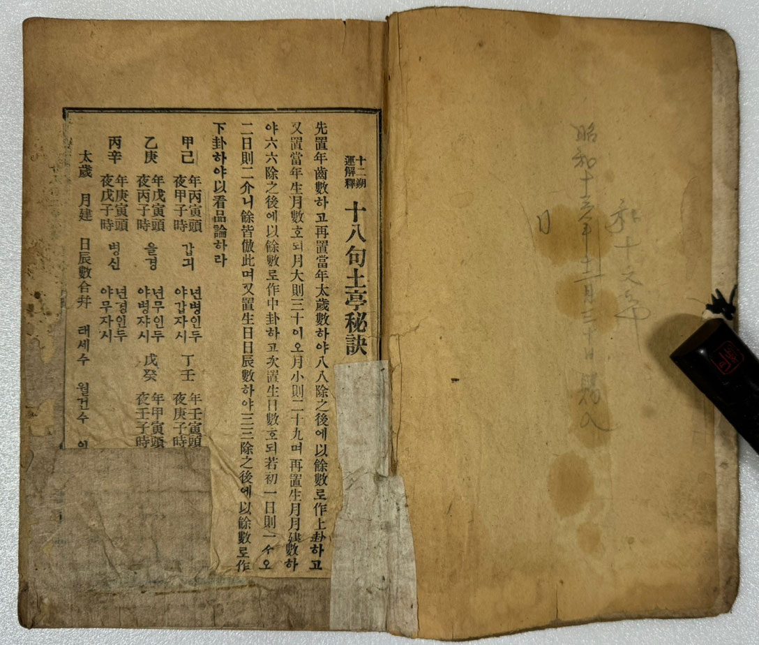 十二朔 運解釋 十八句土亭秘訣 십이삭운해석토정비결 / 박건회 / 덕흥서림 / 1935년초판 / 167페이지