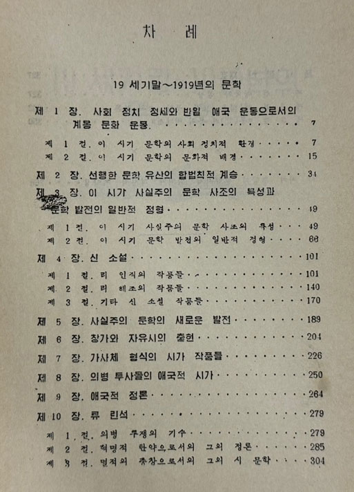 조선문학사 19세기말~1919년 고등교육도서출판사 1964년판 영인본