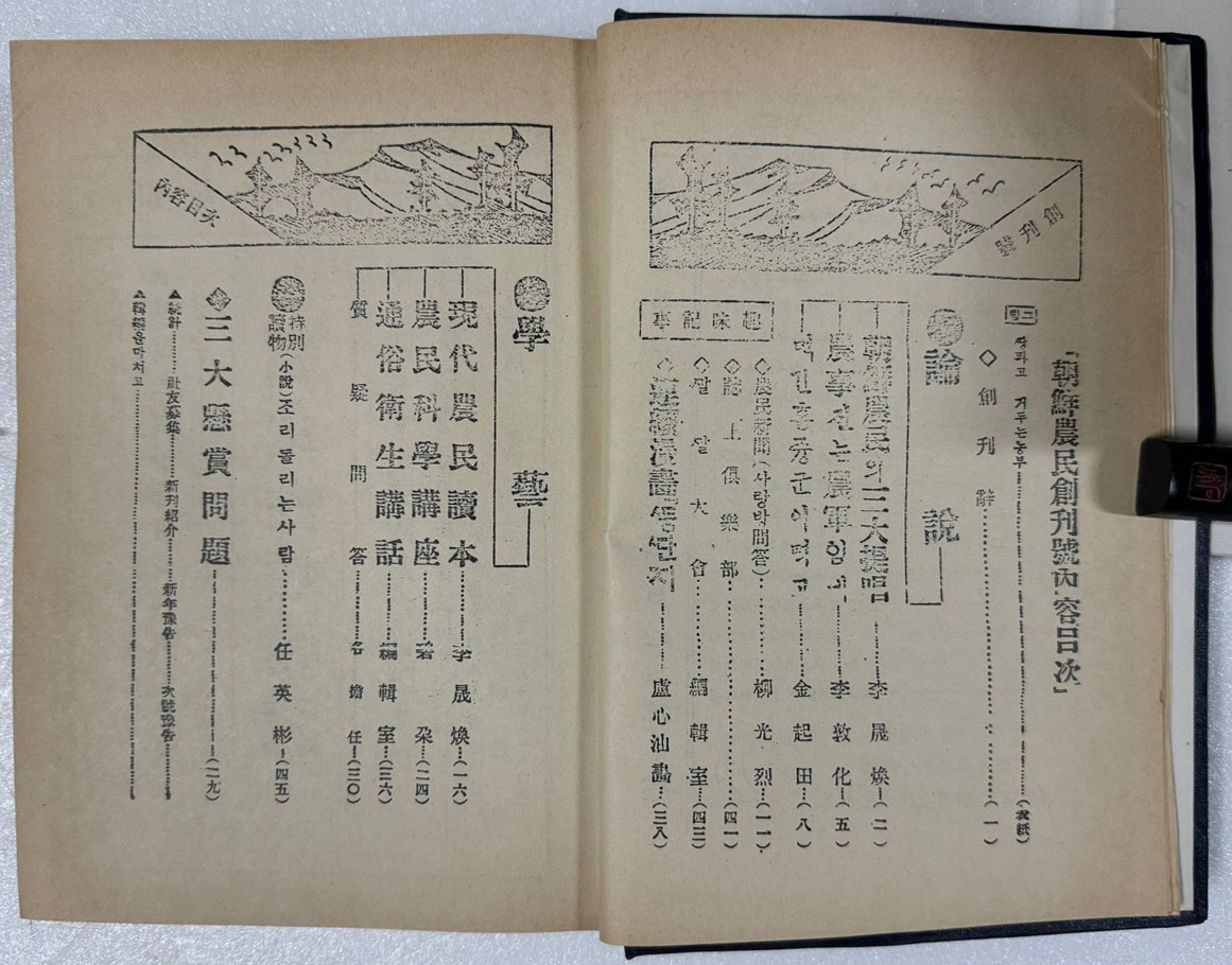 조선농민 농민 1~5 현5권 영인본 1925년 12월~1932년 12월까지 / 1982년 한국학진흥원 영인 / 영인본 완질은 전6책인데 마지막 한 책은 없습니다.