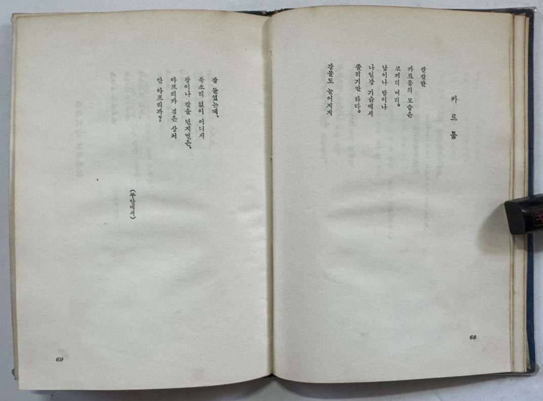 오늘은멀고 / 고원 / 동민문화사 / 1963년 초판 / 발행인서명본