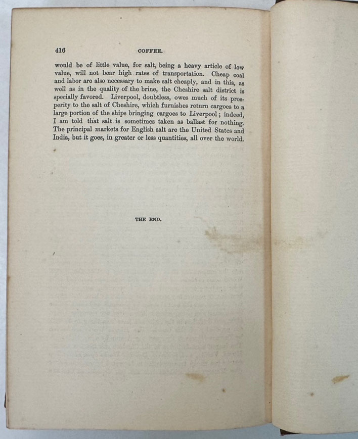 농장에서 컵까지의 커피 Coffee From Plantation to Cup /  New York. / 1884년 발행 / 416 페이지