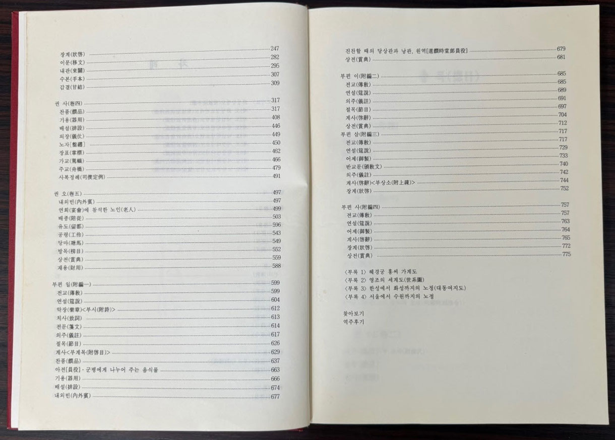 역주 원행을묘정리의궤 / 수원시 / 1996년 초판 / 791페이지