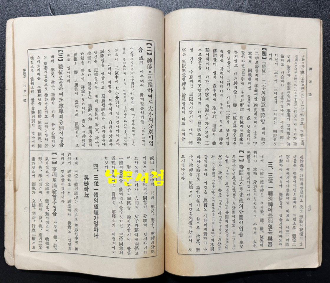 신도론 - 조직신학제2책 중국인 가옥명저, 조선인 정재면역, 미국인 이눌서감수 / 평양장로회신학교 / 1931년 초판