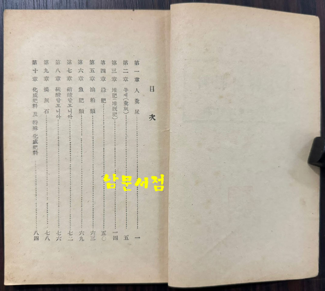 농사 교도문고 대한의비료 / 중앙농업기술원편 / 1949년 초판본 / 87페이지