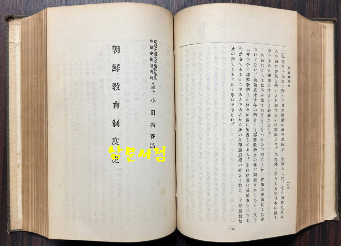 조선사강좌 분류사 - 민족사. 선만관계사, 재정사, 지방재정사, 군제사 부 경찰제도사, 일선관계사, 교육제도사, 이조재정략사, 불교사, 학예사, 법제사, 사회제도사