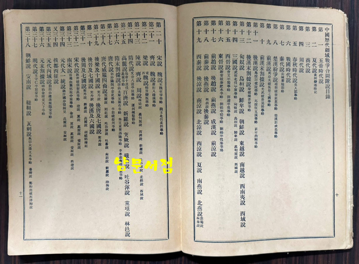 중국역대강역전쟁합도 / 구양영 / 무창아신지학사 / 1933년 3판 / 208페이지 / 큰책