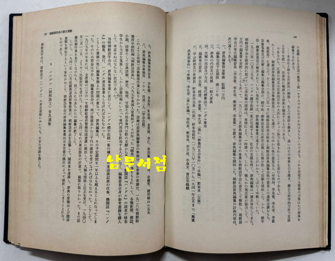 조선1930년대연구 일본어표기 / 고려서림 / 1987년 복각발행